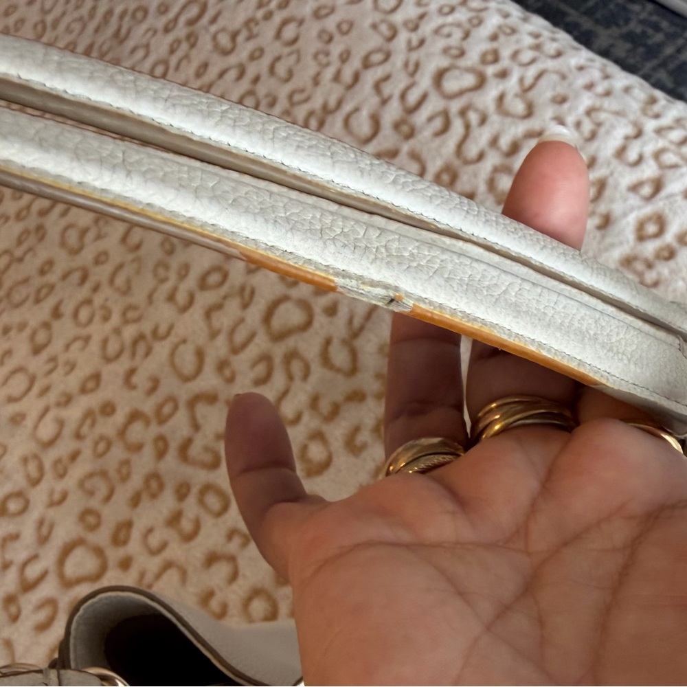 Coach Cream Shoulder Bag Leather 2015 Limited Edition Gold Stud - Picture 10 of 14